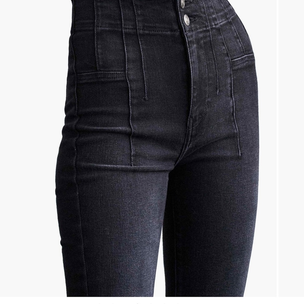 Free People Black Flare & Wide Leg Jeans - Picture 8 of 10
